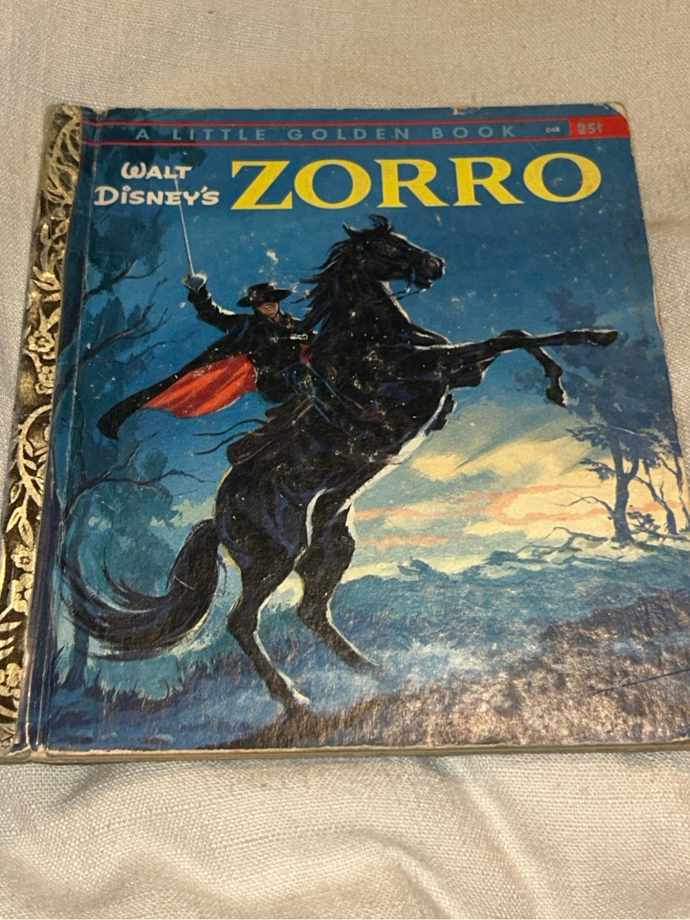 Little Golden Book, Walt Disney's Zorro, 1968, #D68, “C” Edition